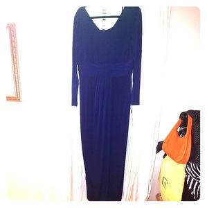 Calvin Klein Long sleeve navy gown